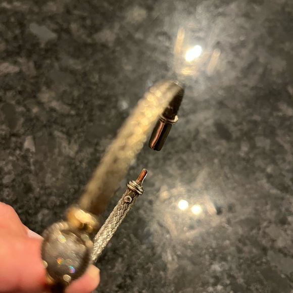 Elegant Sterling Silver and 14k Gold Bracelet - Picture 9 of 9